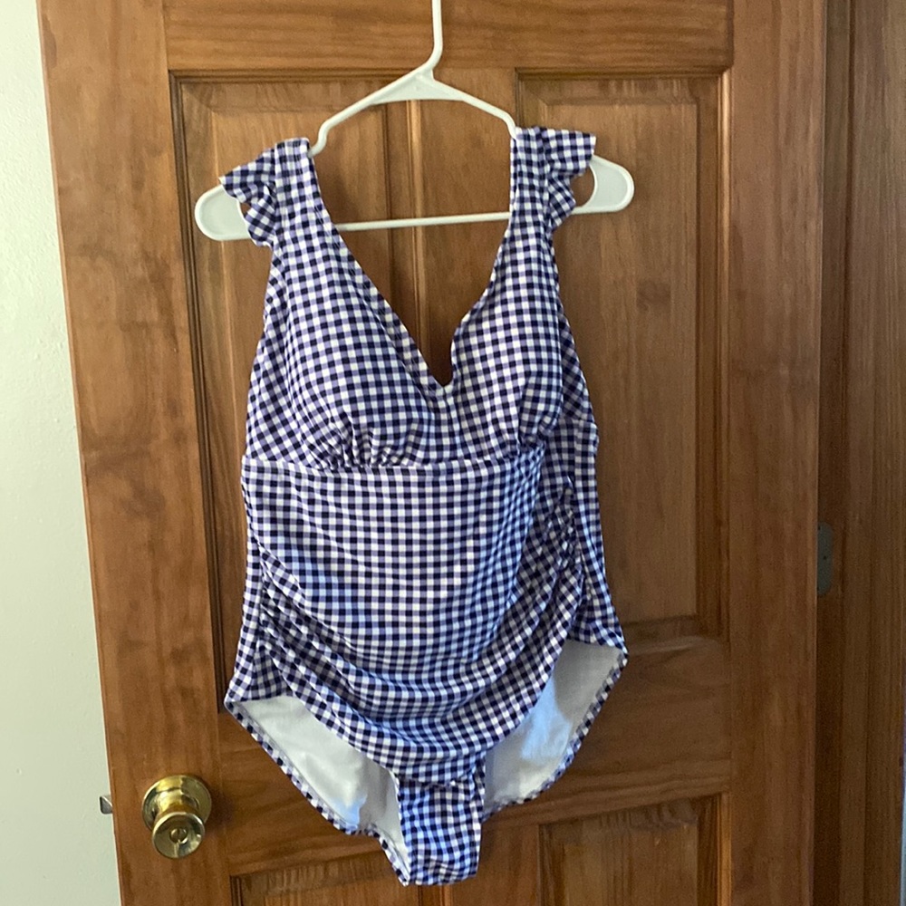 Gingham bathing suit